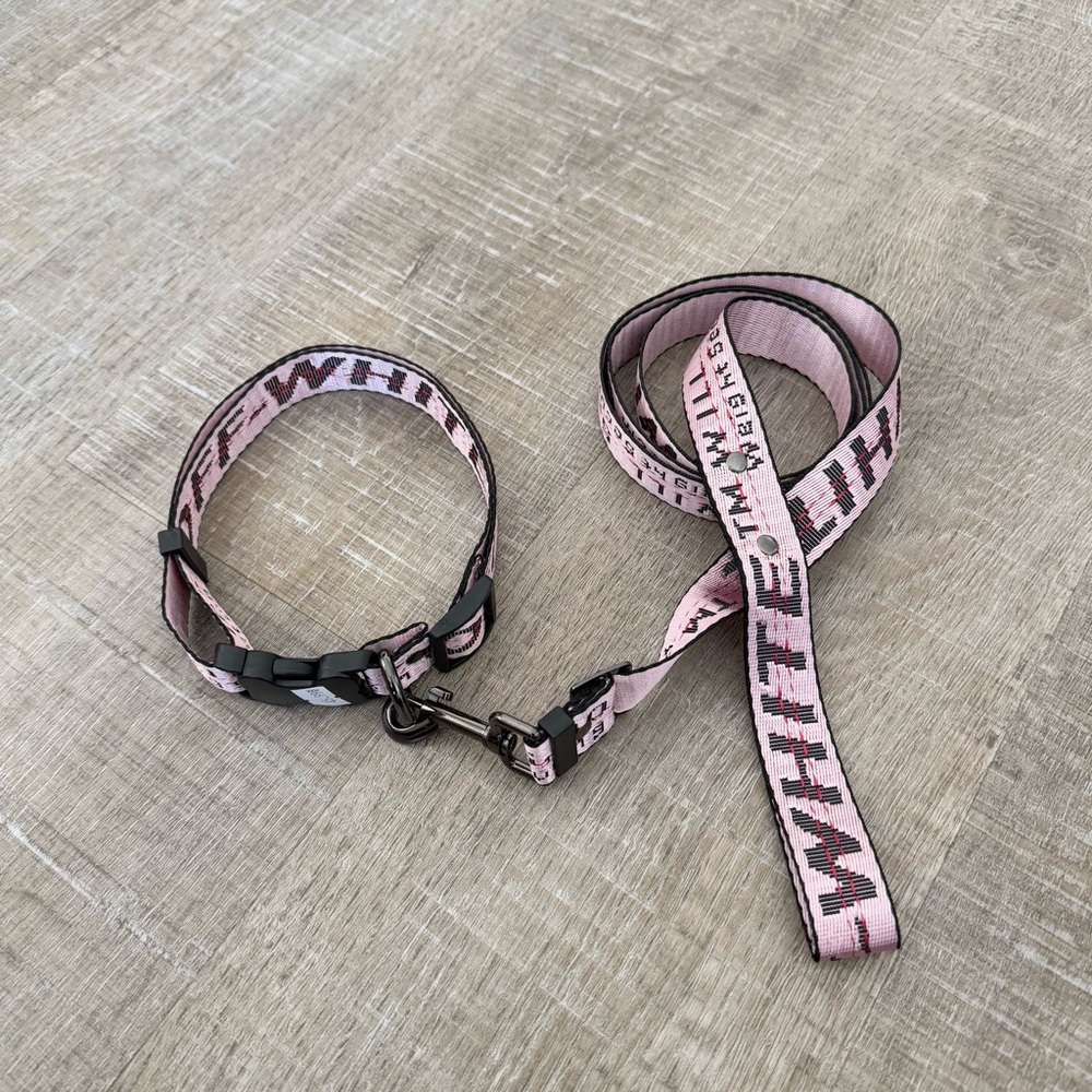 Off-White Collar + Leash for Large Dogs